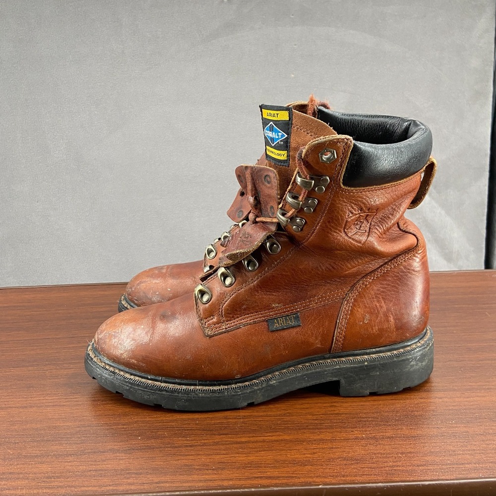 Ariat Cobalt Kiltie Equestrian Packer 37820 Mens 9 D Boots Brown Leather Combat